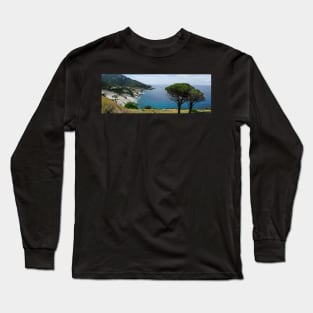Panoramic view around the area of Marciana, Elba Long Sleeve T-Shirt